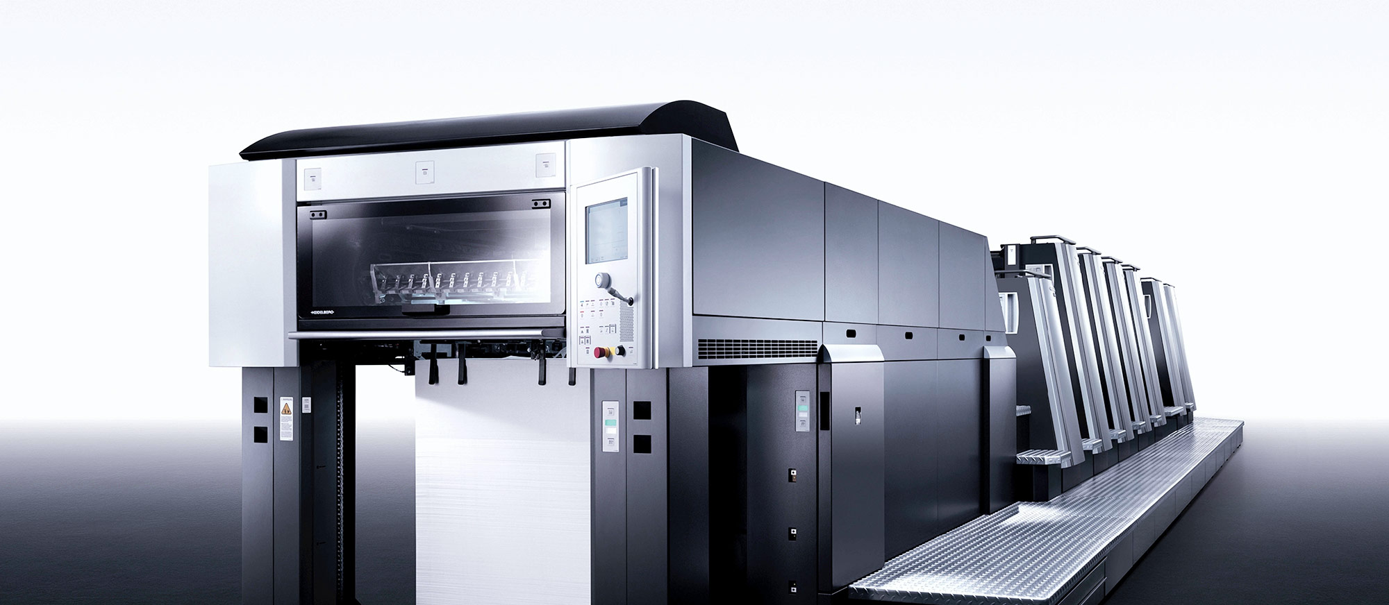 Druckmaschine in der Digital- und Offsetdruckerei